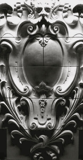 Close up of the cartouche