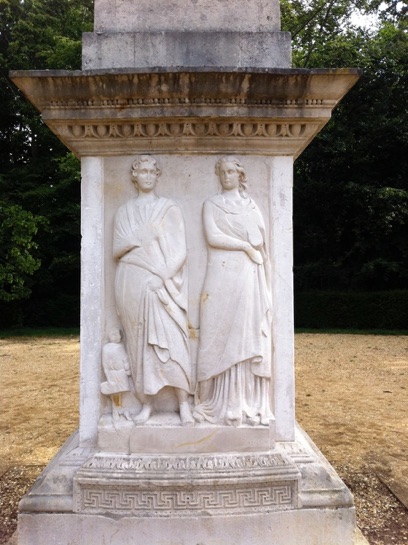 Chiswick House. Copy of Roman Stele. Stone carver Gary Churchman