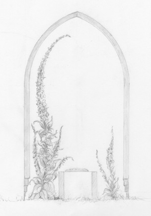 Design of slate memorial by stone carver Gary Churchman