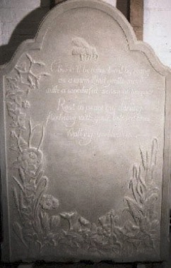 York stone Woodland memorial carved by stone carver Gary Churchman